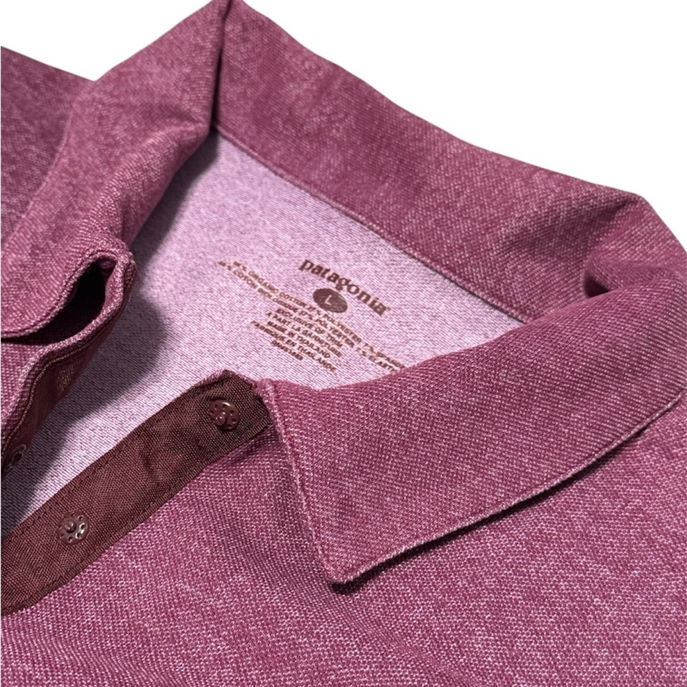 069 PATAGONIA Women’s Organic Cotton Henley Long Sleeve Shirt - Purple, Large - Picture 6 of 8